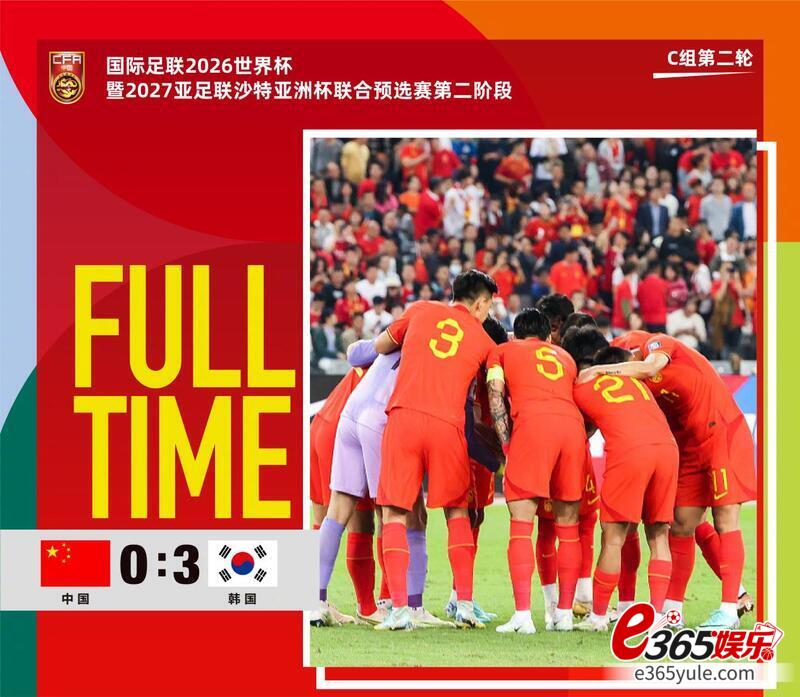 世预赛中国男足噩梦：0-3大败南韩，未来命运堪