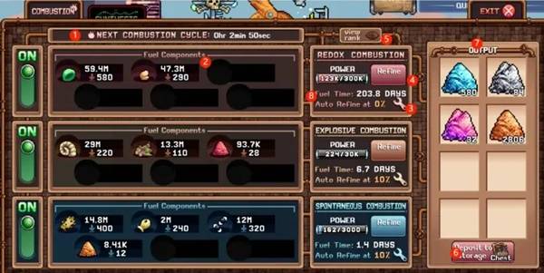 《IdleOn》精炼炉系统介绍 精炼炉系统操作面板详